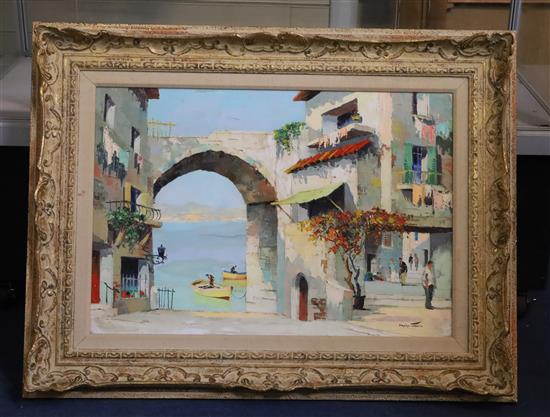 § Cecil Rochfort DOyly John (1906-1993) Corner of Santa Margarita 18 x 26in.